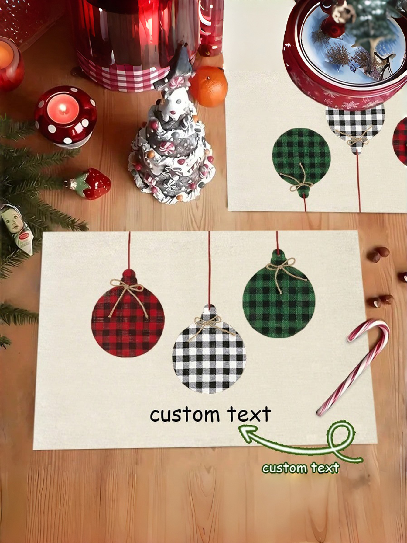 DIY Plaid Christmas Placemats